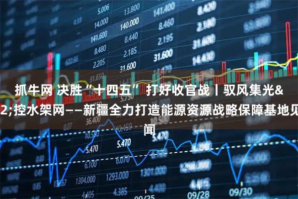 抓牛网 决胜“十四五”&#32;打好收官战丨驭风集光&#32;控水架网——新疆全力打造能源资源战略保障基地见闻